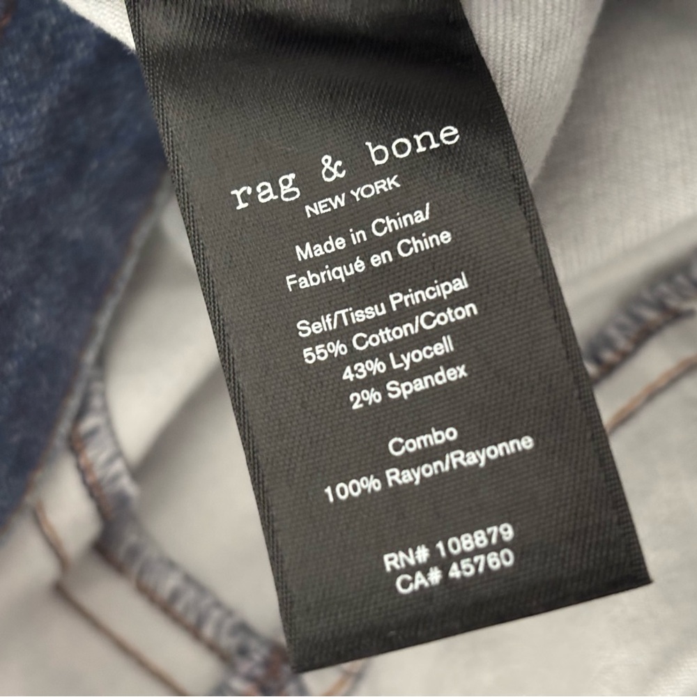 Rag & Bone Patchwork Blue Jeans - image 5